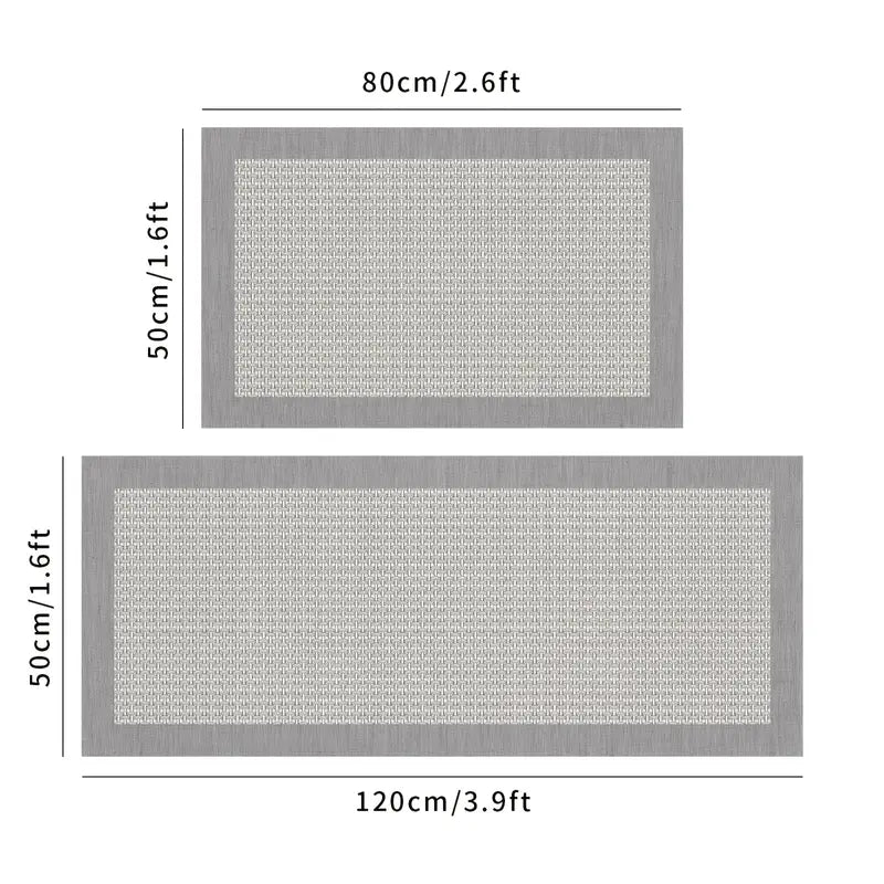 2-Pack Elegant Chef Mats, Non-Slip Waterproof Design