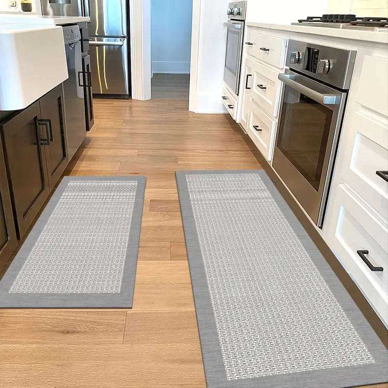 2-Pack Elegant Chef Mats, Non-Slip Waterproof Design