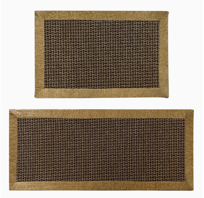 2-Pack Elegant Chef Mats, Non-Slip Waterproof Design