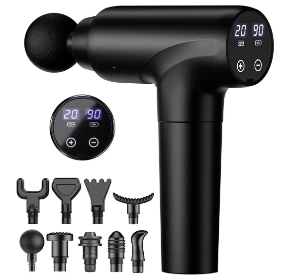 Cotsoco Muscle Massage Gun – Deep Tissue Percussion Massager, 20 Speeds, LED Display, Portable Electric Body Massager for Pain Relief