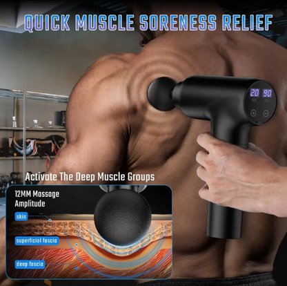 Cotsoco Muscle Massage Gun – Deep Tissue Percussion Massager, 20 Speeds, LED Display, Portable Electric Body Massager for Pain Relief