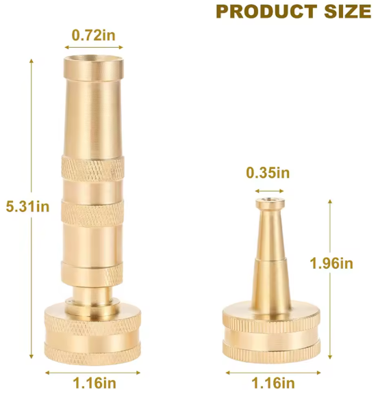 Adjustable Twist Hose Nozzle Jet Sweeper for Garden Watering & Car Washing